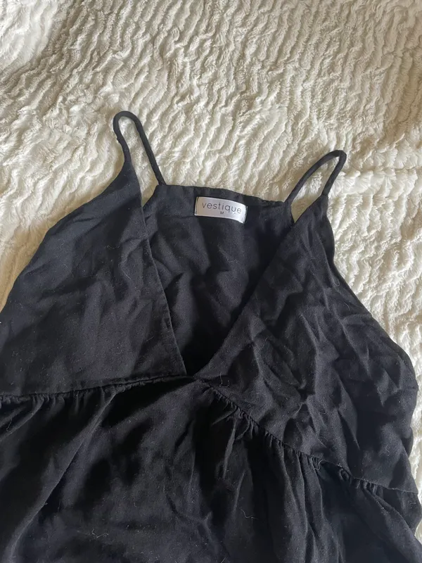 Black Peplum Tank Size M - Image 2