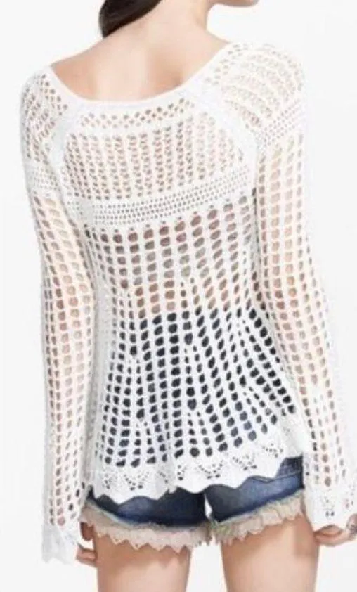 Free People Annabelle Crochet Knit Sweater - Image 2