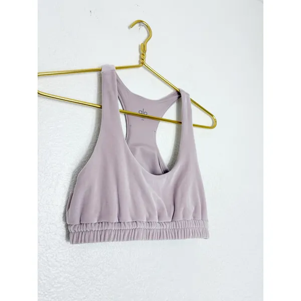 Alo Velour Glimmer Scoop Neck Bra Size XS Lightweight - Image 7