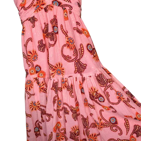 A.L.C. Frank Jaylin Pink Floral Cotton Silk Strappy Maxi Dress 0 NWT $550 - Image 6