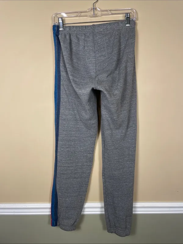 Aviator Nation Women’s Gray Striped Comfy Fleece Lined Jogger Sweatpants - Image 5