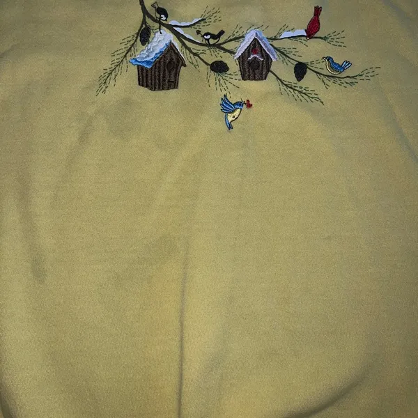 vintage yellow bird sweatshirt Size XL - Image 2