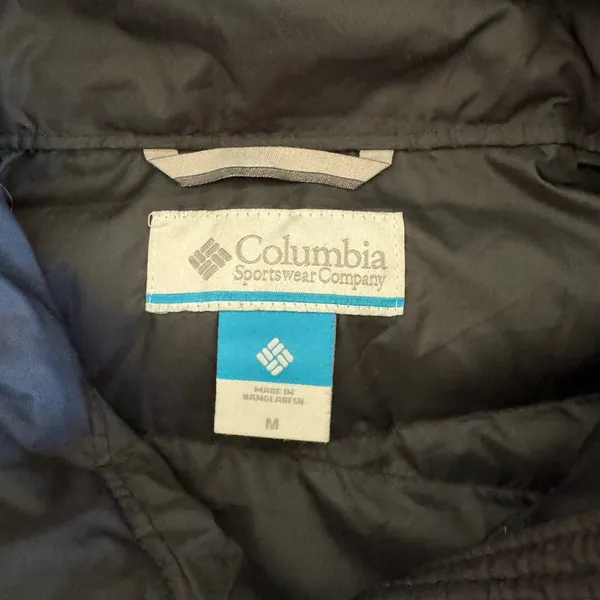 Columbia Peak to Park Mid Insulated Black Hooded Puffer Coat Mediumf - Image 4