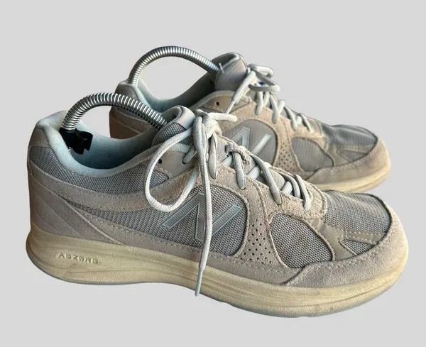 New Balance Women's Abzorb Sneakers WW877SB Size 9.5 Gray Suede/Mesh Athletic - Image 12