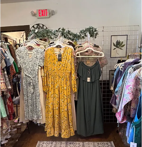 Boutique Mustard Floral Ruffle Maxi Dress – Size L - Image 3