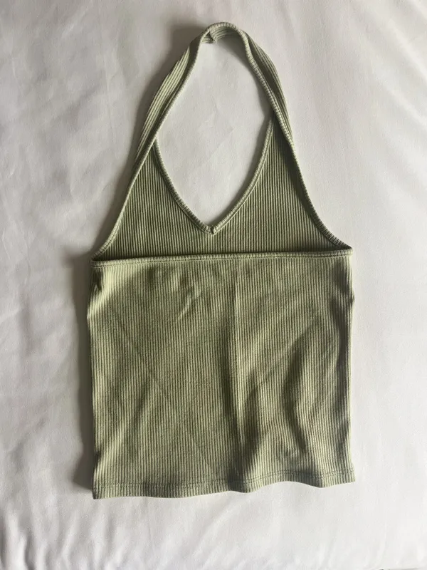 American Eagle Green Halter Tank - Image 2