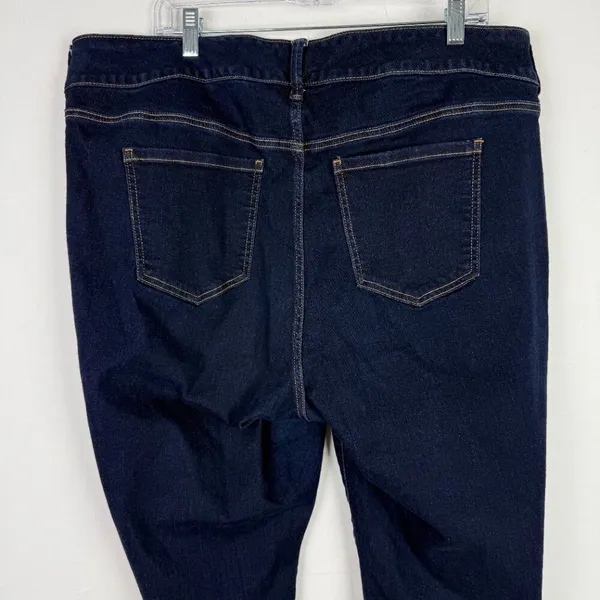Super Soft Jegging Jeans Dark Wash Hi-Rise Plus Size 22S 22 SHORT EUC - Image 8