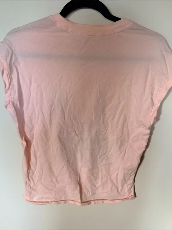 Anthropologie aperol spritz graphic tee pink XXS - Image 4