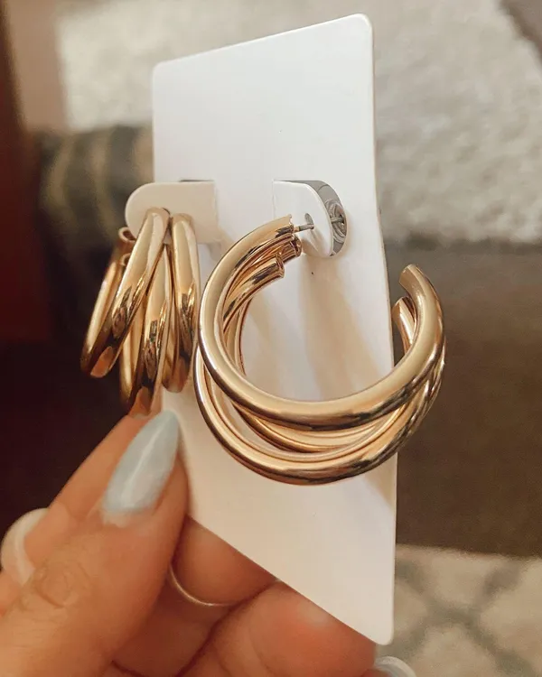 Gold Hoop Earrings - Image 2