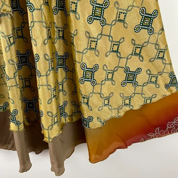 Reversible Maxi Wrap Skirt BINS100 Yellow - Image 3
