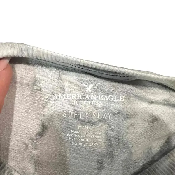 American‎ Eagle Soft & Sexy Grey Long Sleeve Crew Neck Sweatshirt Size M - Image 3