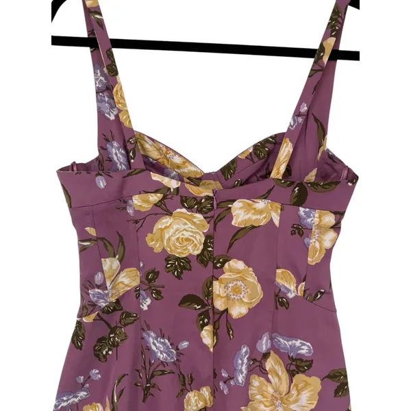 Zara Floral Midi Dress Sweetheart Bustier Coquette Bodycon‎ Pencil Size Small - Image 6