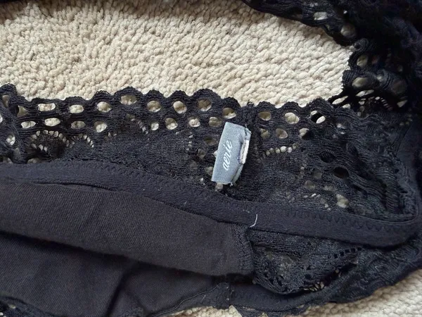 Aerie Black Lace Halter Bralette – Size Medium - Image 4