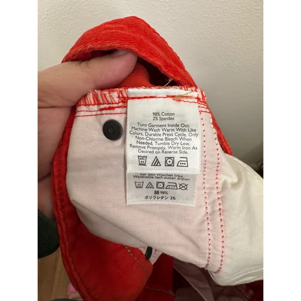 Eddie Bauer Red Corduroy Pants‎ Slightly Curvy Slightly Flared Size 6 Womens - Image 5