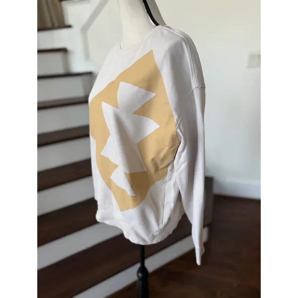 Ralph Lauren Beige Aztec Western Print Long Sleeve Crewneck Sweatshirt - Image 2