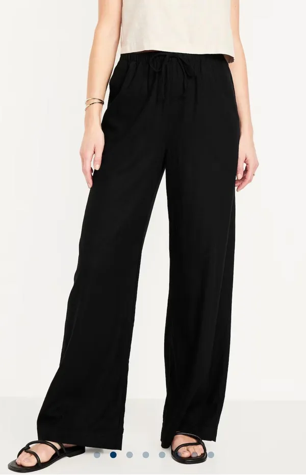 Old Navy Linen Pants Wide-Leg - Image 2
