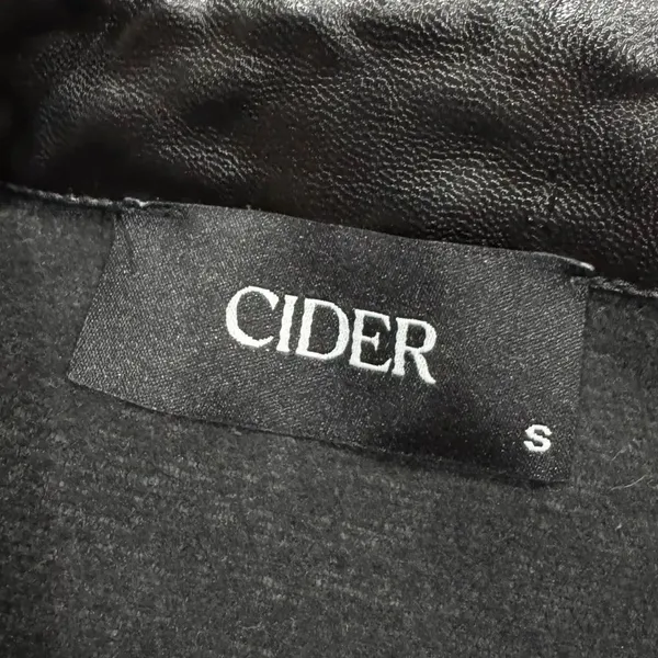 Cider Faux Leather Black Button Up Jacket Women’s Small - Image 2