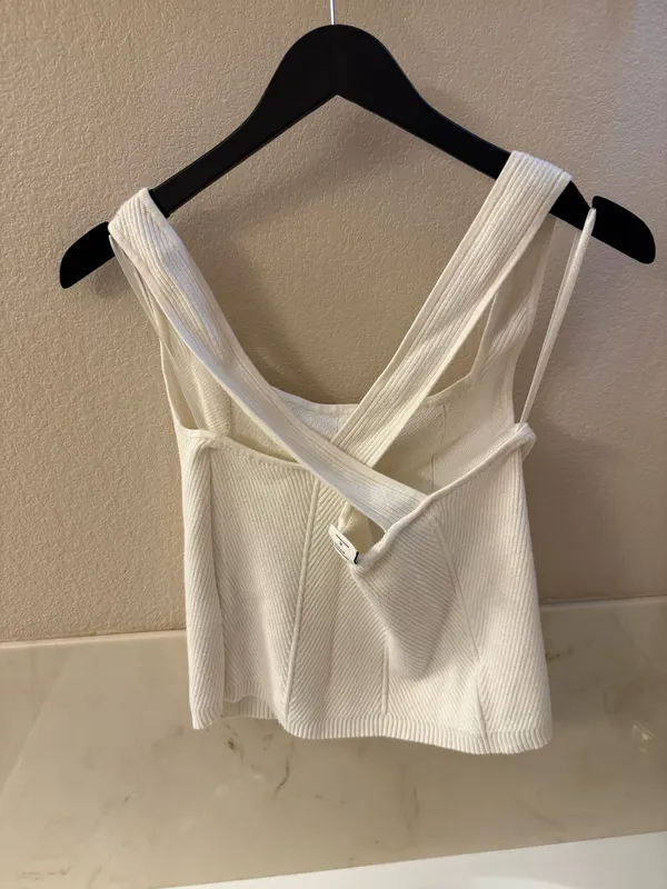 Abercrombie Sweater Crop Top Ribbed Tank XL - Image 4