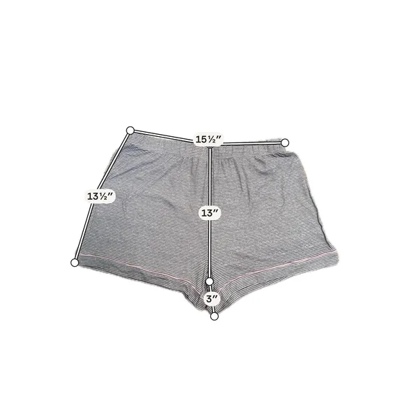 Tahari NWT‎ Notch Collar Short Pajama Set Gray Pink Stripe Large - Image 7