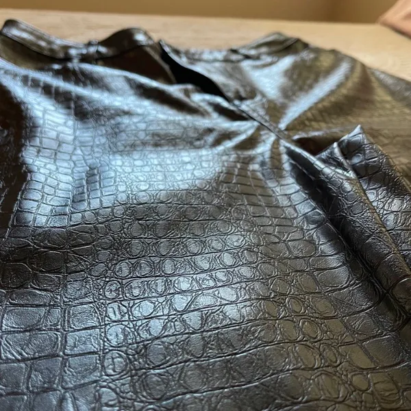Missguided Faux Leather Snakeskin Pants - Image 3