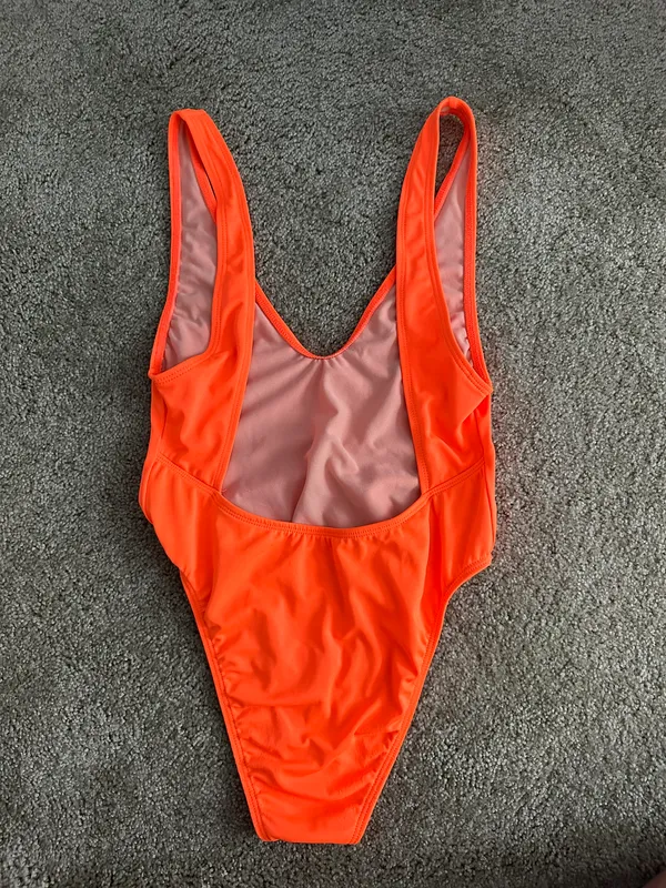 One Piece Neon Orange  Swimsuit - Image 2