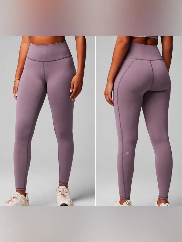 Fabletics Define‎ High-Waisted PowerHold Leggings Size Large Plum Cactus Yoga - Image 2