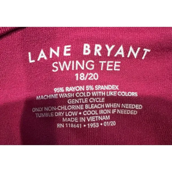 LANE BRYANT TOP BLOUSE COLD SHOULDER TIE BACK SWING TEE Size 18/20 Stretch - Image 6