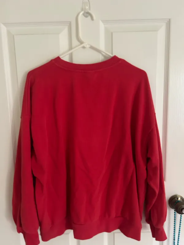 Red H&M Sweatshirt  - Image 4