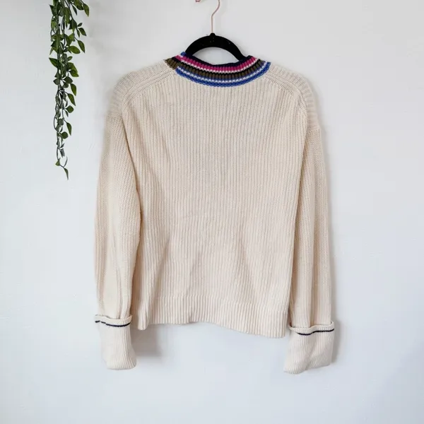 Scotch & Soda V-Neck Crochet Sweater Sz M - Image 3