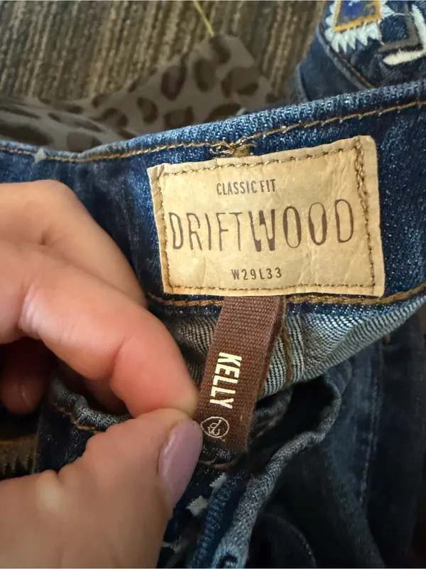 Driftwood Kelly Y2K Embroidered Bootcut Jeans W29 L33 - Image 5