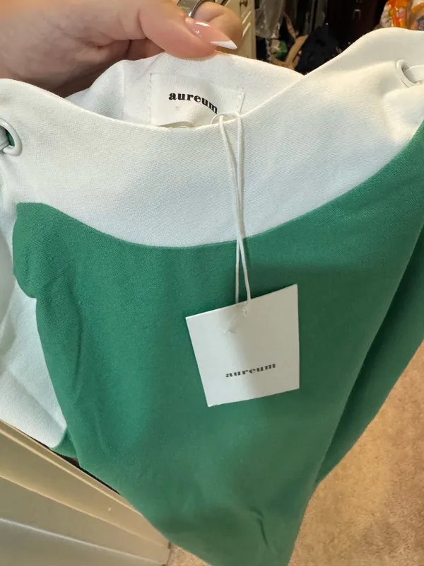 Green and white dress Size XS - Image 3