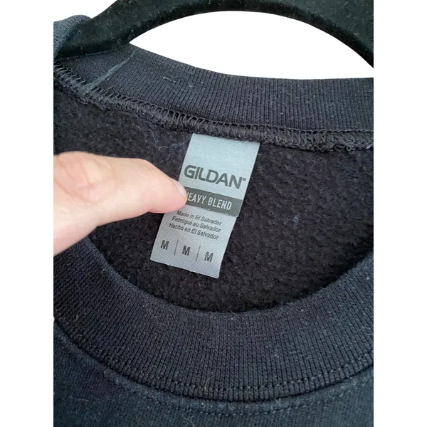 Gildan The First Degree Podcast Black Crewneck Pullover Size Medium - Image 5
