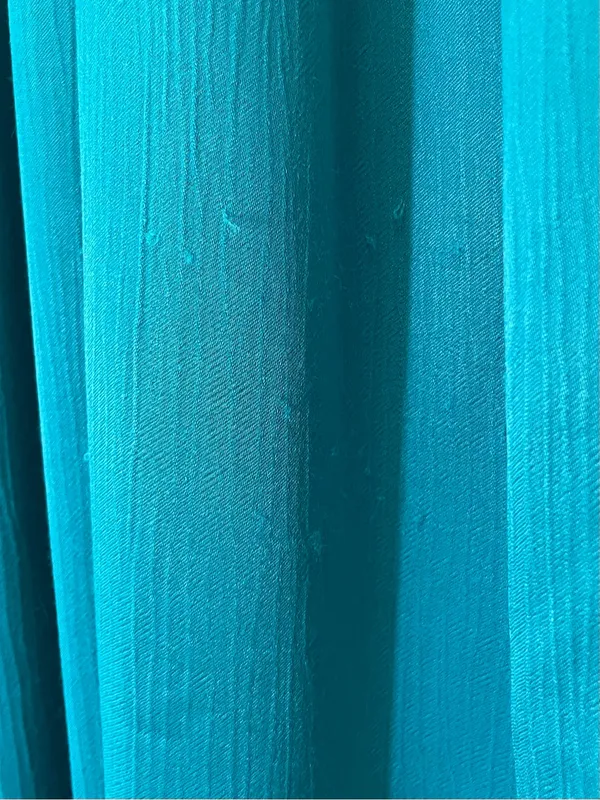 Maeve La Habana Dress Small Turquoise Ruffle V Neck Midi Curve Hem Anthropologie - Image 6