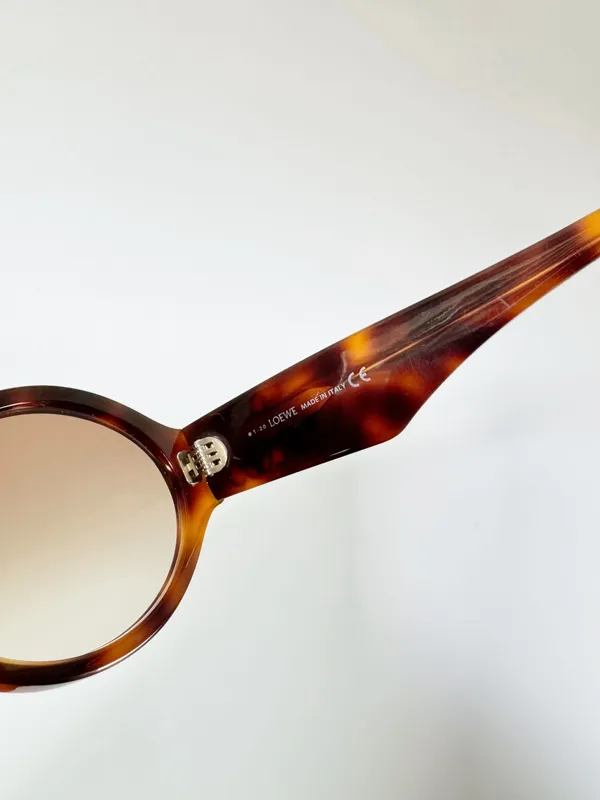 Loewe Story Round Frame Tortoiseshell Acetate Sunglasses - Image 4