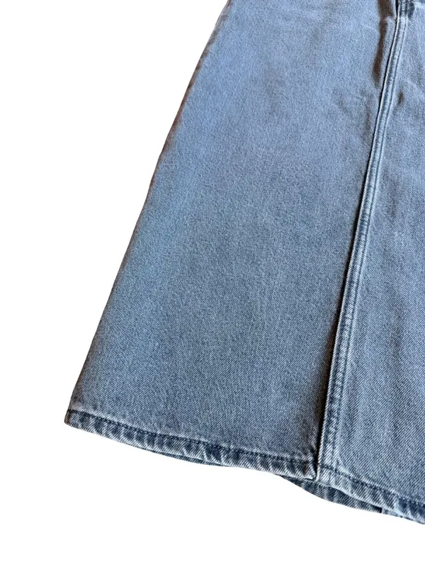 Levi's Grey Denim A Line Maxi Skirt High Slit Five Pocket Size 24 Women's NWT - Image 5