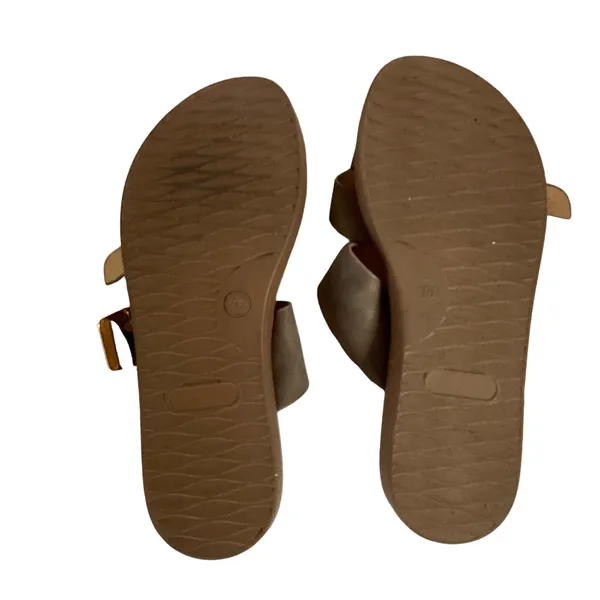 Top Moda Pleather Double Buckle Slip-On Footbed Slides - Image 7