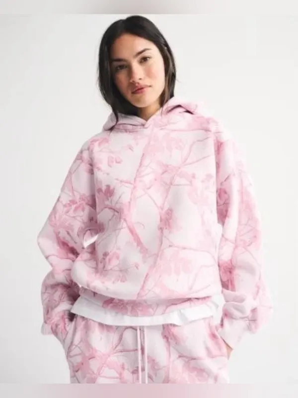 Abercrombie & Fitch Sunday Hoodie - Pink Camo - Image 2