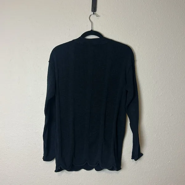 FP Beach Free People Hailee Oversized Henley Sweater‎ Women's Textured Knit - Image 5