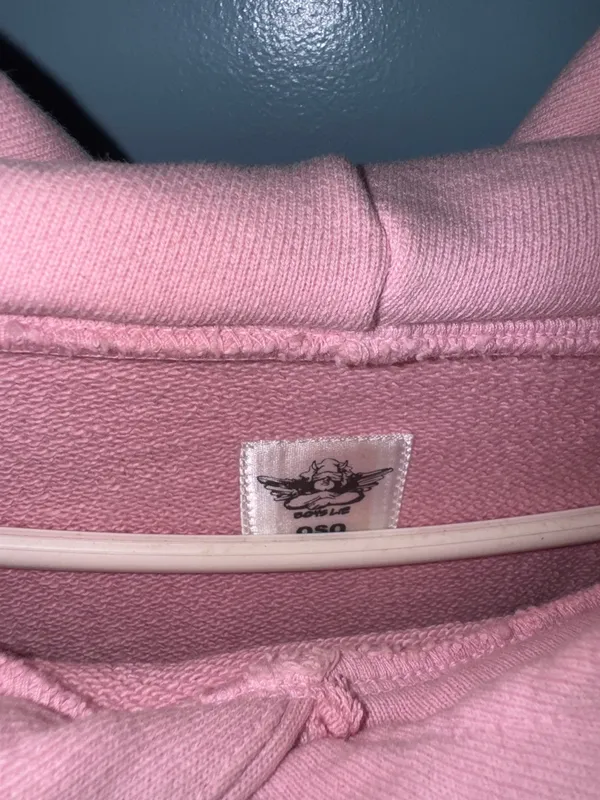 Boys Lie Hoodie No Smoke Without Fire Baby Pink - Image 6