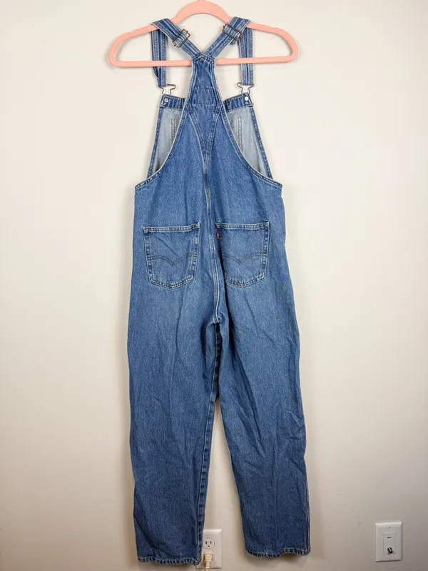 Levi’s Vintage Denim Overalls Straight Leg File Away Size Small - Image 11