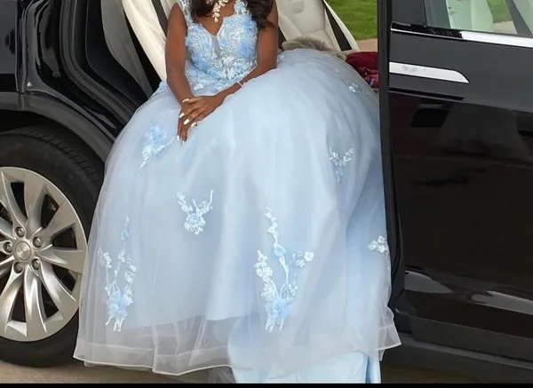 Prom Dress Blue Size 0 - Image 2
