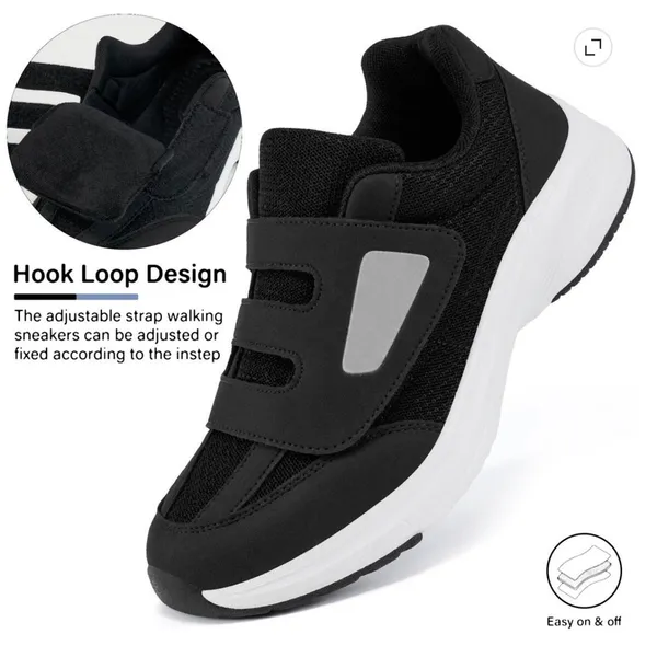 BRAND NEW ~ Women's Black & White Breathable Running Sneakers Shoes ~ 10 - Image 3