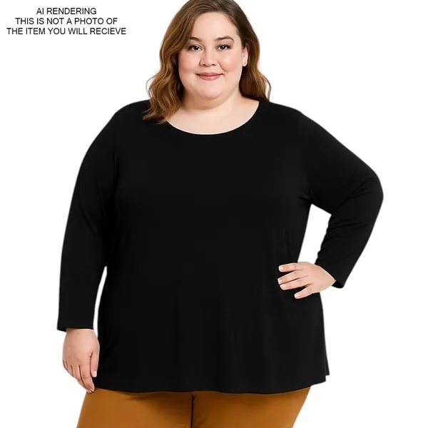 DKNY Top Minimalist Travel Casual Versatile Effortless Classic Staple‎ Black 3X - Image 7
