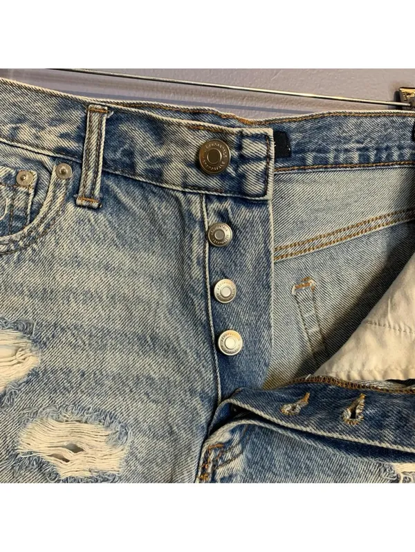 Aeropostale Distressed Boyfriend Denim Shorts - Size 6 - Image 4