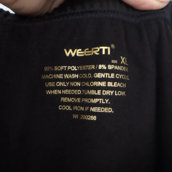 WEERTI Black Stretch Leggings XL High Waisted Soft Full Length WI - Image 2