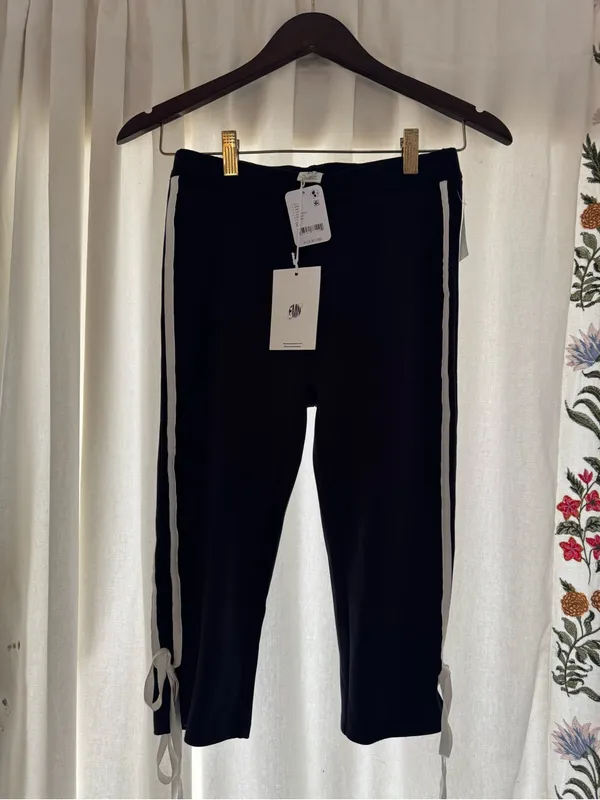 Free People Navy Capris with White Side Stripes - Image 7