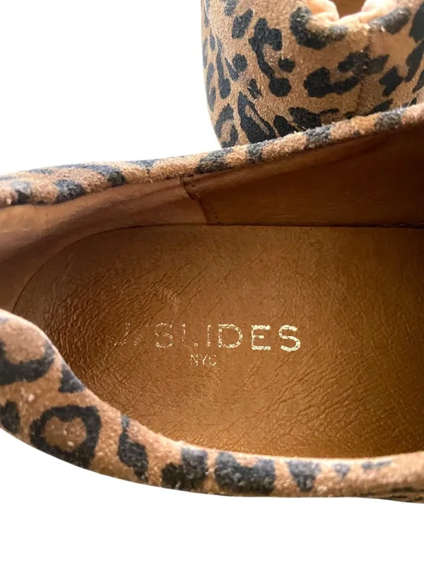 J/Slides Neutral Leopard Print Sneakers Brown Size 8 Casual Glam Summer Vacation - Image 8