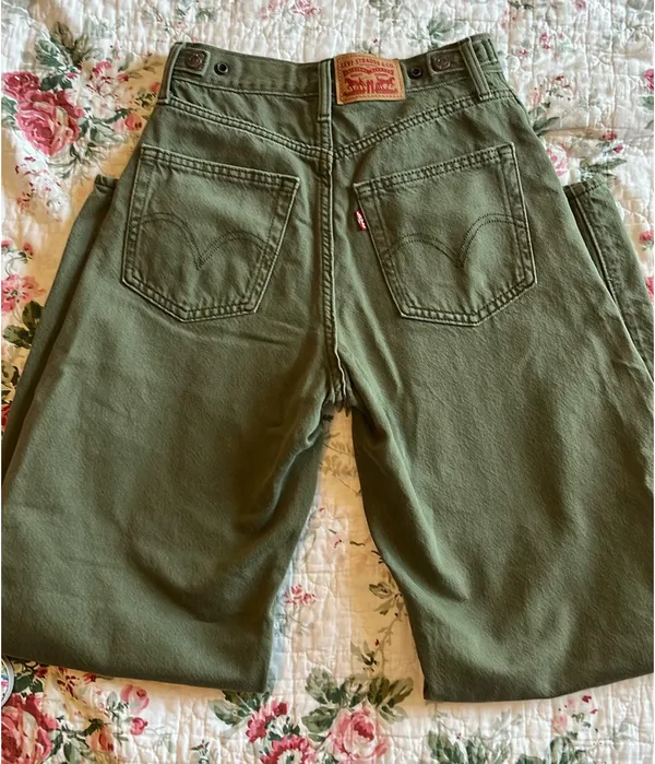 Levi’s Cinch Barrel Green Denim Jeans - Image 3