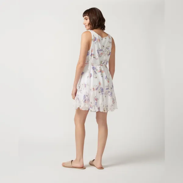 Anthropologie Self contrast Stacee Swing‎ Mini Dress size small - Image 2