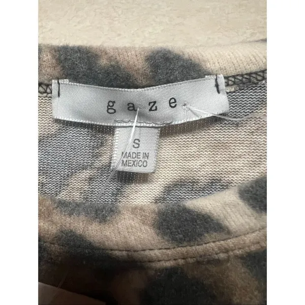 Gaze Animal print Knit top Sz S NWT - Image 3